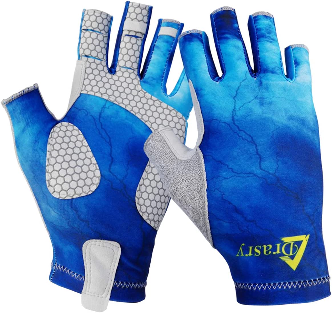 Drasry UV Protection Fishing Fingerless Gloves - Best Fishing Gloves - LandBasedAnglers.com