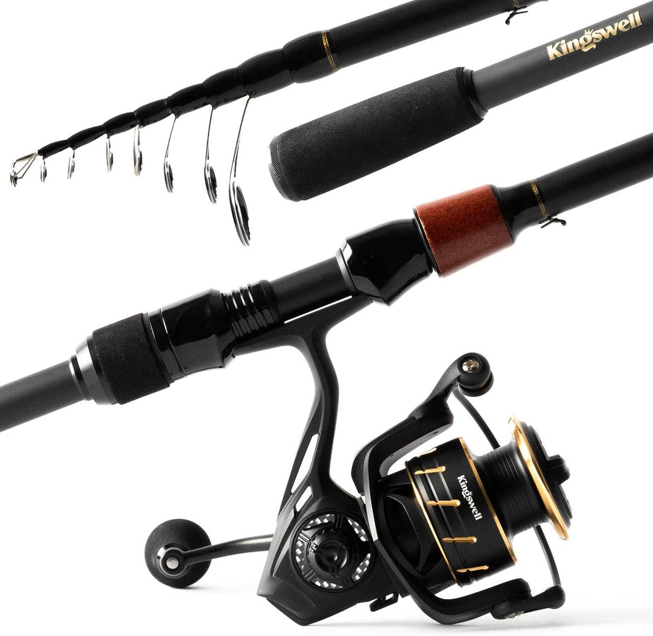 KINGSWELL Telescopic Fishing Rod and Reel Combo - Best Telescopic Fishing Rod