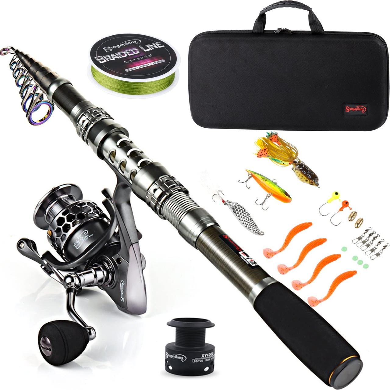 Sougayilang Telescopic Fishing Rod Reel Combo - Best Telescopic Fishing Rod