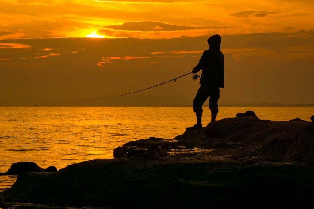 Rock Fishing - Sunset